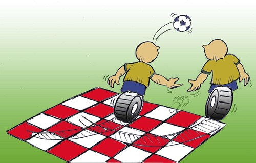 Cartoon: Brazil 3 Croatia 1 (medium) by Hossein Kazem tagged brazil,croatia