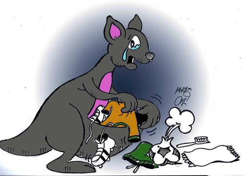 Cartoon: bye australia (medium) by Hossein Kazem tagged bye,australia