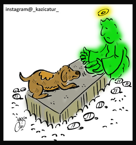Cartoon: dog (medium) by Hossein Kazem tagged dog