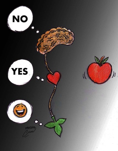 Cartoon: DONT EAT (medium) by Hossein Kazem tagged dont,eat