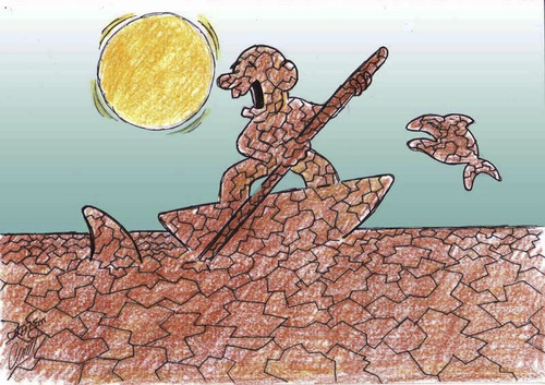 Cartoon: DROUTH (medium) by Hossein Kazem tagged drouth
