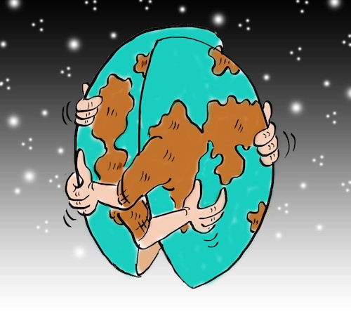 Cartoon: global peace (medium) by Hossein Kazem tagged global,peace