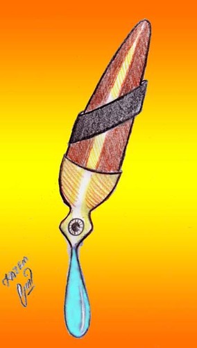 Cartoon: Mourning Pens (medium) by Hossein Kazem tagged mourning,pens