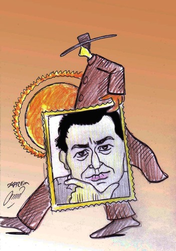 Cartoon: murat ahmeti (medium) by Hossein Kazem tagged murat,ahmeti