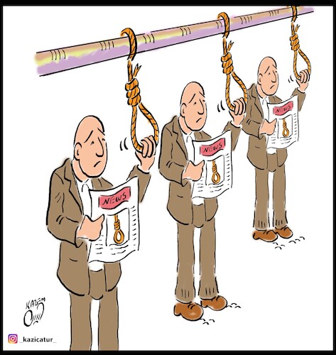 Cartoon: not to execution (medium) by Hossein Kazem tagged not,to,execution