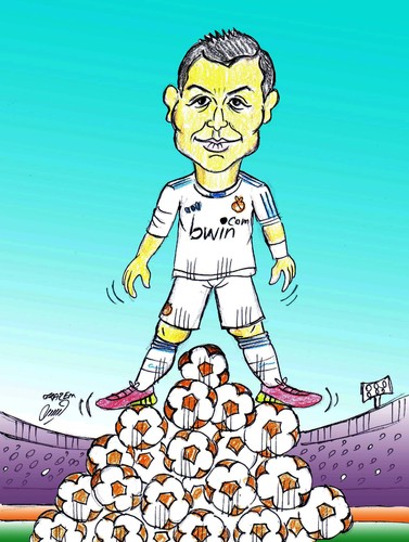 Cartoon: ronaldo (medium) by Hossein Kazem tagged ronaldo