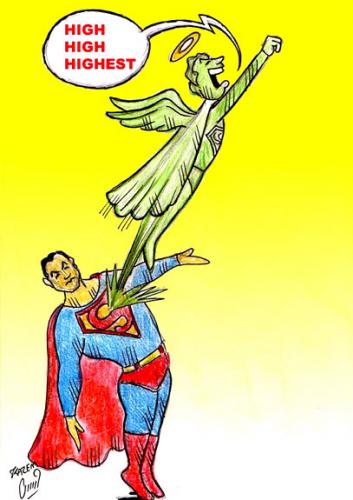Cartoon: Super (medium) by Hossein Kazem tagged superman