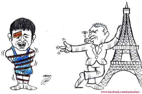 Cartoon: tear in olympic  abdevali (medium) by Hossein Kazem tagged tear,in,olympic,abdevali