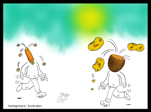 Cartoon: the weather is very hot (medium) by Hossein Kazem tagged the,weather,is,very,hot