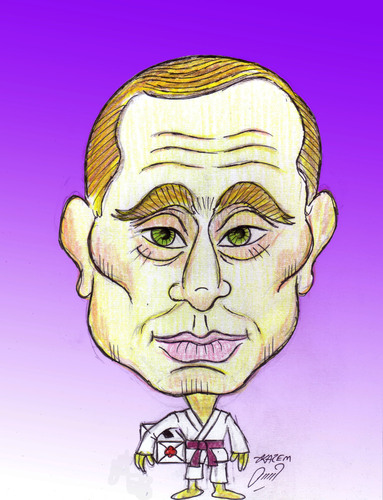 Cartoon: Vladimir Putin (medium) by Hossein Kazem tagged vladimir,putin