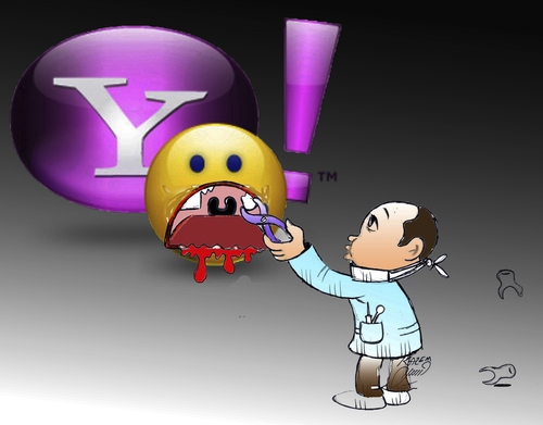 Cartoon: yahoo chat (medium) by Hossein Kazem tagged yahoo,chat