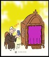 Cartoon: confessional box (small) by Hossein Kazem tagged confessional,box