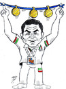Cartoon: mohammad bana iranian coach (small) by Hossein Kazem tagged mohammad,bana,iranian,coach