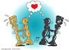 Cartoon: peace in chess (small) by Hossein Kazem tagged peace,in,chess