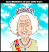 Cartoon: Queen Elizabeth II (small) by Hossein Kazem tagged queen,elizabeth,ii