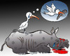 Cartoon: Rhino (small) by Hossein Kazem tagged rhino