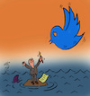 Cartoon: sos in twitter (small) by Hossein Kazem tagged sos,in,twitter