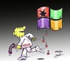 Cartoon: virus (small) by Hossein Kazem tagged virus