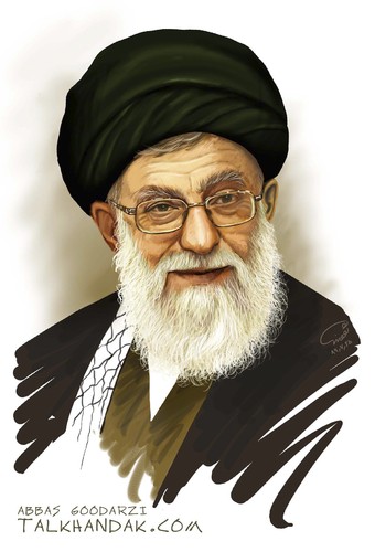 Cartoon: Imam Khamenei (medium) by goodarzi tagged ali,sayyid,art,abbas,goodarzi,iran,khamenei,imam