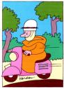 Cartoon: The Monk (small) by Dave Parker tagged monk,religion,vespa