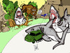 Cartoon: How GREAT WHITE SHARKS hunt. (small) by DaD O Matic tagged hunting greatwhite shark wild nature