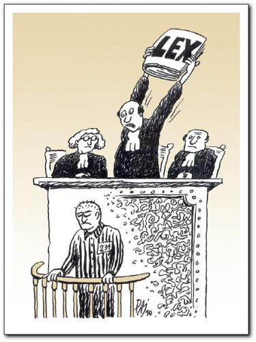 Cartoon: verdict (medium) by penapai tagged law