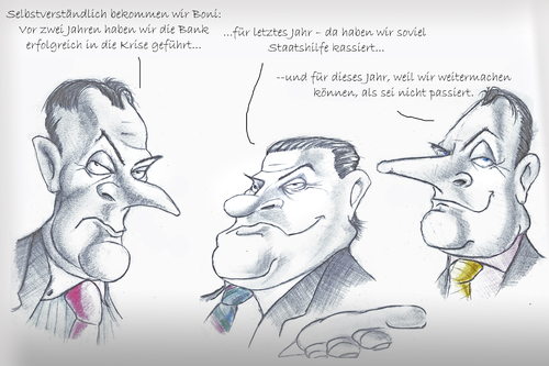 Cartoon: Banker (medium) by philipolippi tagged bank,boni,geld,finazkrise