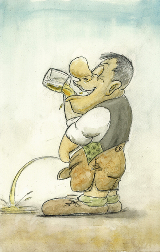 Cartoon: Bierpiseln (medium) by philipolippi tagged bier,beer,saufen,pissen,durst