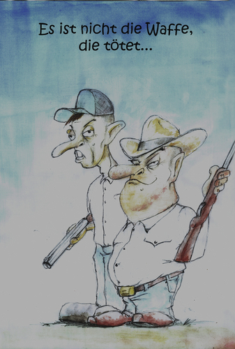 Cartoon: Waffe (medium) by philipolippi tagged waffe,töten,blut