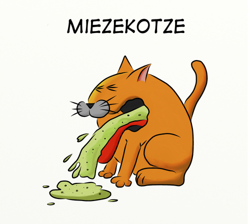 Cartoon: Miezekotze (medium) by bobele tagged katze,kotze