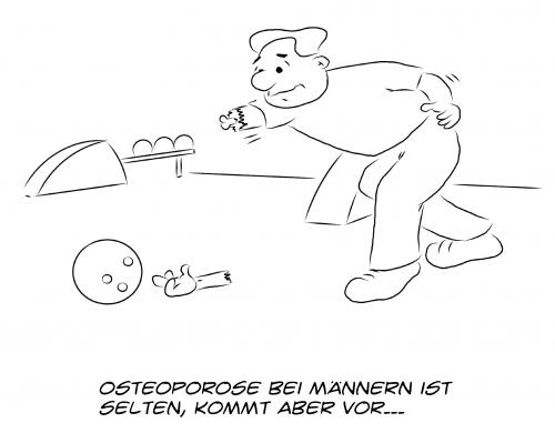 Cartoon: Osteoporose (medium) by bobele tagged bowling,osteoporose,männer