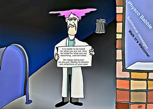 Cartoon: Babble man (medium) by tonyp tagged physco,babble,arp,arptoons,man,street