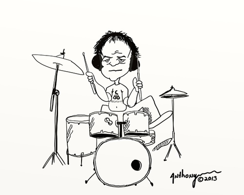 Cartoon: Dave the Drummer (medium) by tonyp tagged arp,arptoons,wacom,cartoons,drums