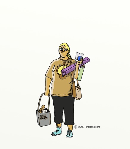 Cartoon: Home from exercising (medium) by tonyp tagged arp,exercising,girl,colleen