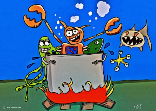 Cartoon: Hot Tub Party (medium) by tonyp tagged arp,hot,tub,party,arptoons