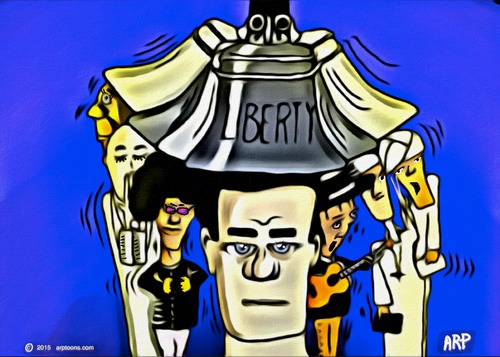 Cartoon: Liberty Bell (medium) by tonyp tagged arptoons,help,safety,bell,liberty,arp