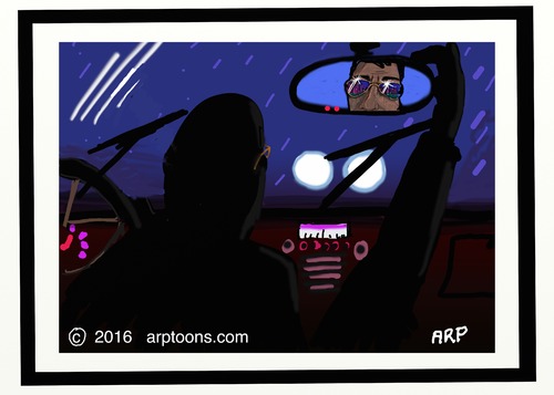 Cartoon: Night Driving (medium) by tonyp tagged arp,car,driving,night