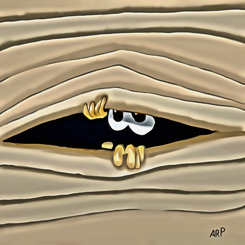Cartoon: Peekyboo (medium) by tonyp tagged arp,tonyp,arptoons,geeks,hiding,looking,eyes