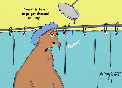 Cartoon: showering (medium) by tonyp tagged arp,arptoons,wacom,cartoons,dreams,shower