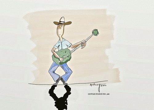 Cartoon: SPecias Pickle Player (medium) by tonyp tagged arp,arptoons,wacom,cartoons,dreams,music,ipad,camera