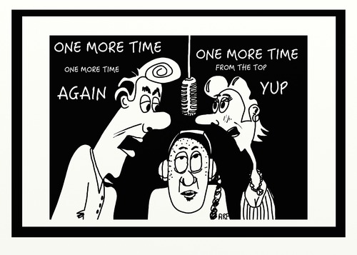 Cartoon: STUDIO SINGING (medium) by tonyp tagged arp,music,singing,recording,studio