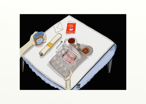 Cartoon: THE TABLE (medium) by tonyp tagged arp,atable,the,arptoons