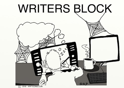 Cartoon: WRITERS BLOCK (medium) by tonyp tagged arp,writers,block