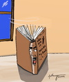 Cartoon: book e3nding (small) by tonyp tagged arp,cartoons,ink,pencil,tonyp,music,apt,building