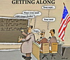 Cartoon: getting along (small) by tonyp tagged government,getting,along,road,trips,heaven,halos,tonyp,arp,acpritch2,funny,english,baseball,drugs