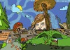Cartoon: Girl in the woods (small) by tonyp tagged arp girl woods arptoons