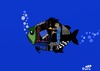 Cartoon: HERE FISHY (small) by tonyp tagged arp fish man machanical
