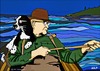 Cartoon: Man and his Dog Fishing (small) by tonyp tagged arp,dog,fishing,arptoons,boating,water