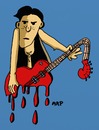 Cartoon: Melting Guitar (small) by tonyp tagged arp,red,guitar,melting,arptoons