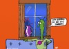Cartoon: Oooh scared to go out (small) by tonyp tagged arp alien afraid out scared